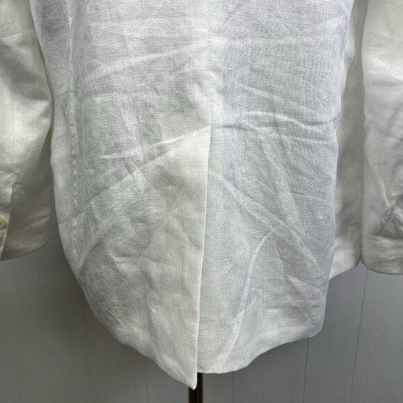 Talbots 100% Linen Blazer‎ Women's Size 12 NWOT 1-Button Classic Relaxed - Picture 8 of 13